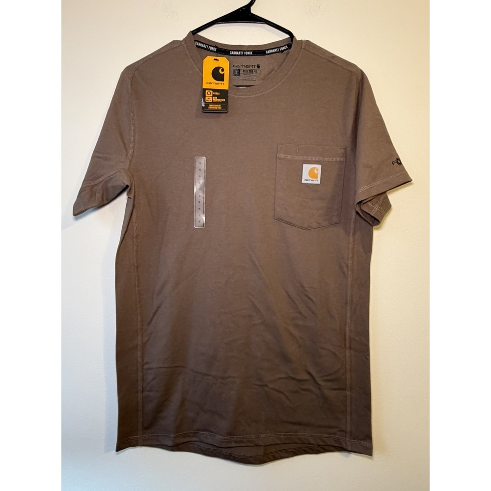 NWT Carhartt Force Mens Relaxed Fit Midweight Short Sleeve Pocket T-Shirt Small